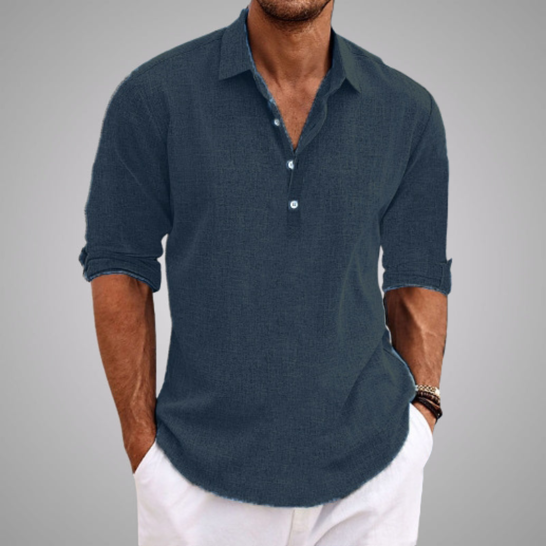 Rémi | Chemise Décontractée en Bleu Foncé