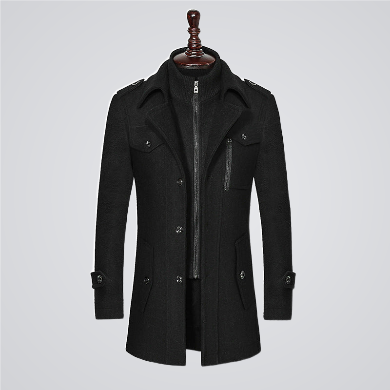 Alexandre | Manteau en Laine Col Montant