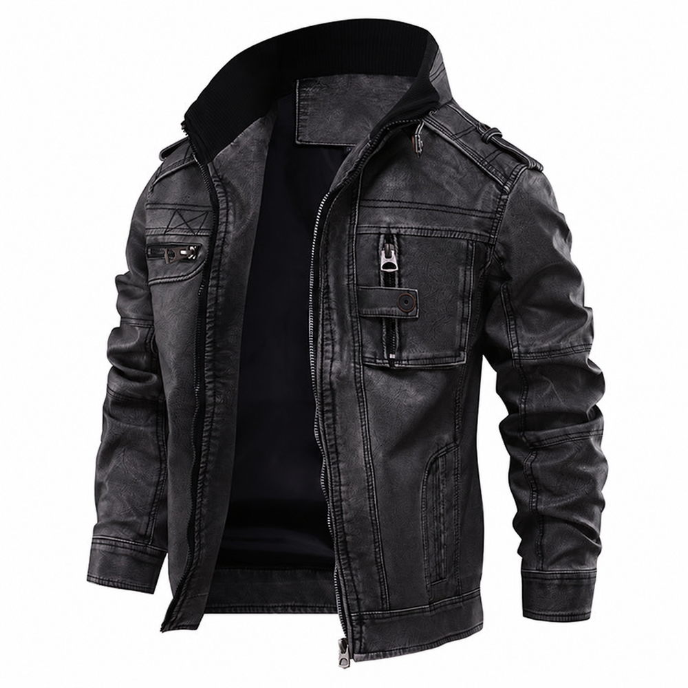 Malo | Veste en Cuir Bonanza – vue de face sur fond blanc