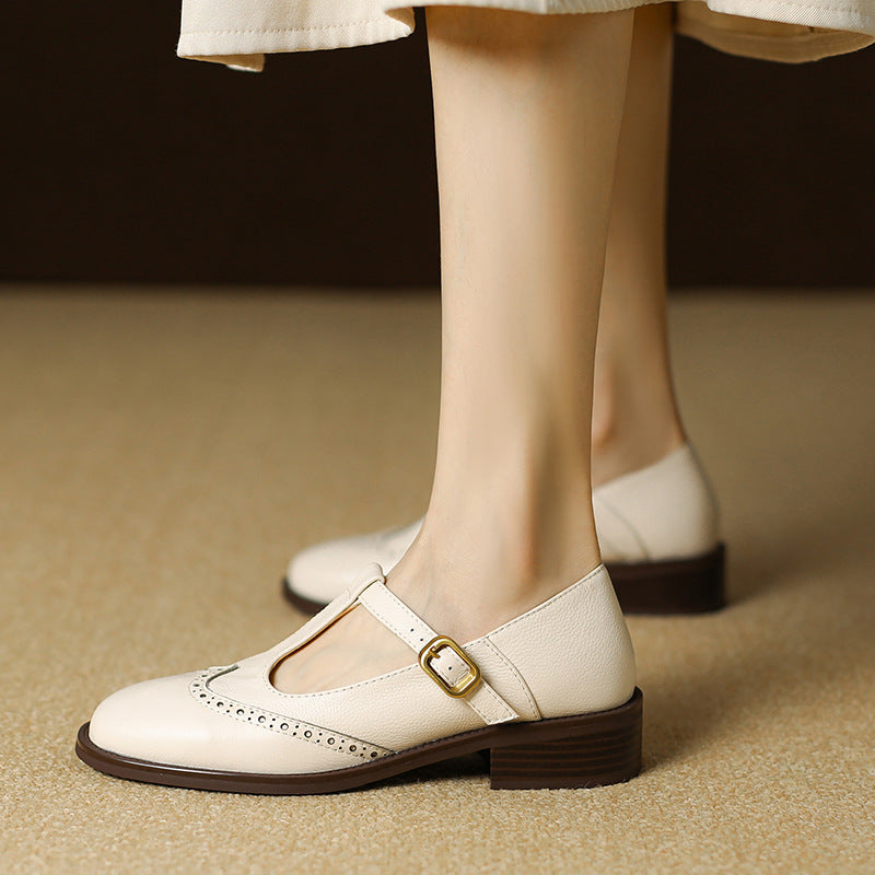 Romane | Chaussures Mary Jane – Beige