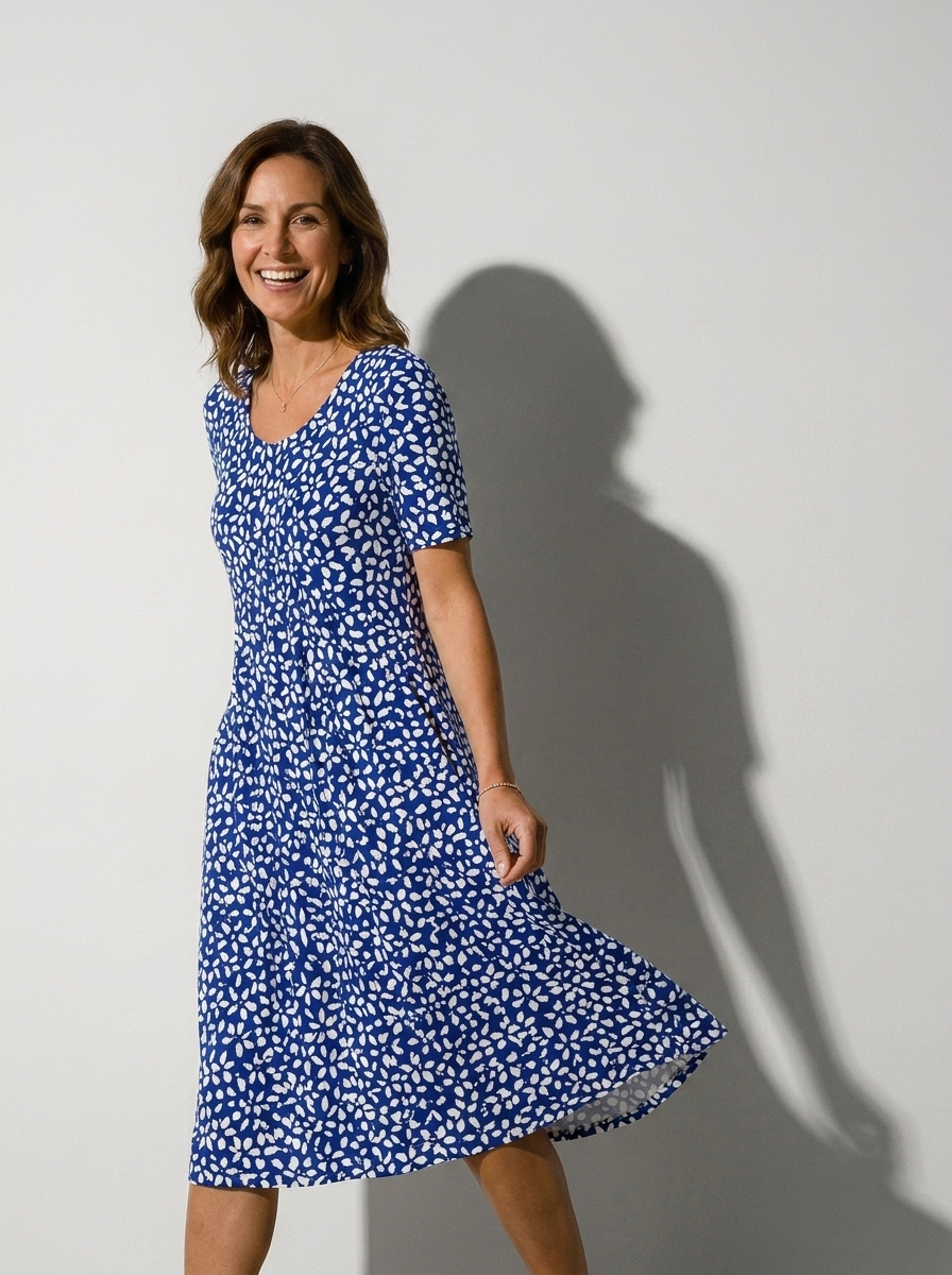 Sophie Motif Floral Bleu