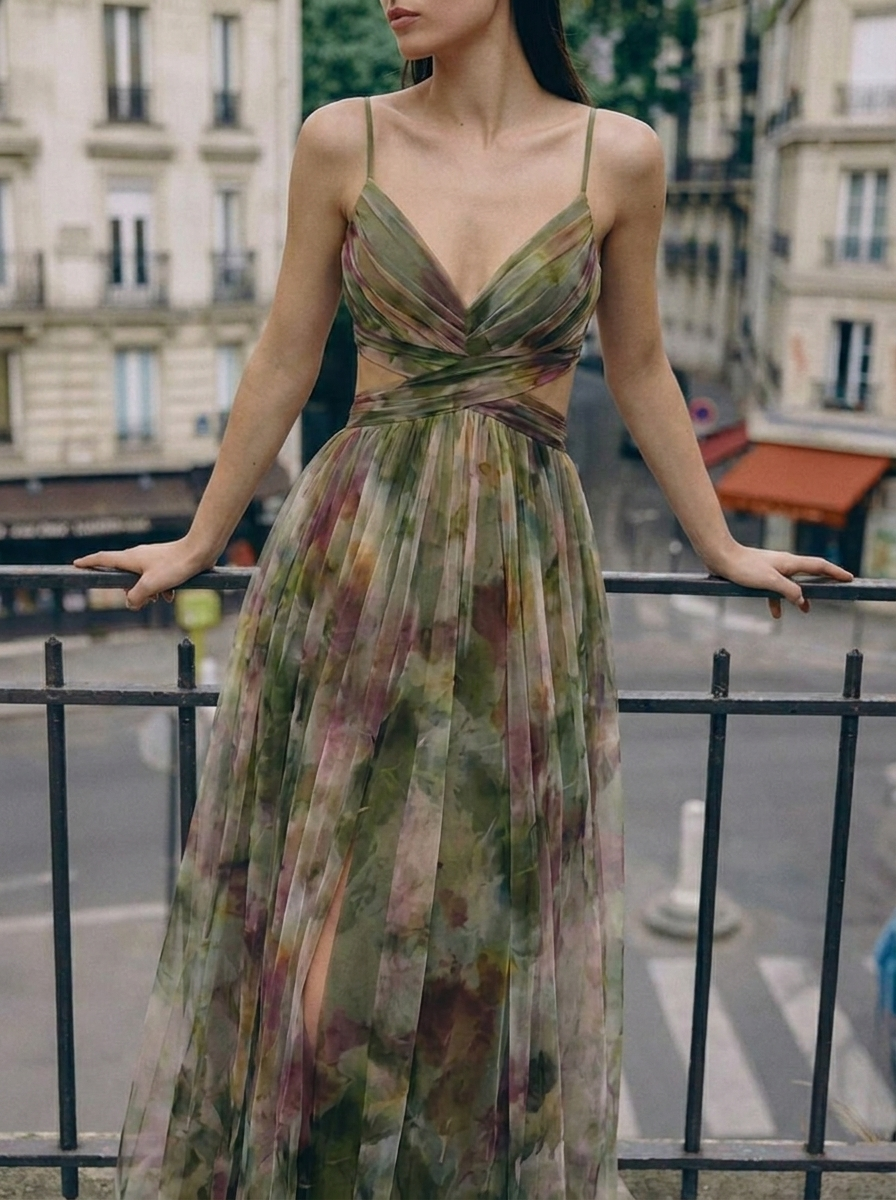 Lena Robe Maxi Vert - Photo 3