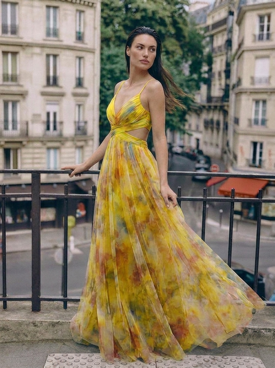 Lena Robe Maxi Jaune