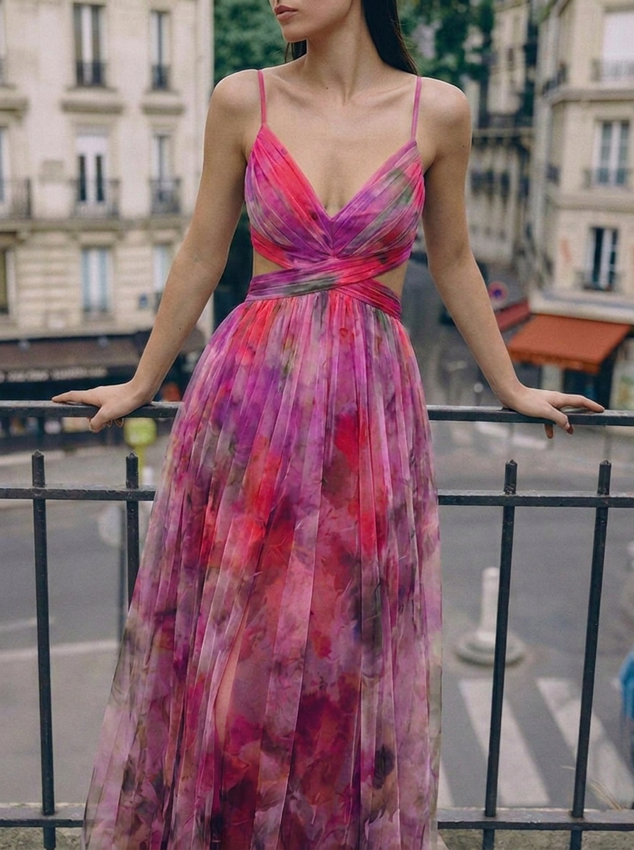 Lena Robe Maxi Rose