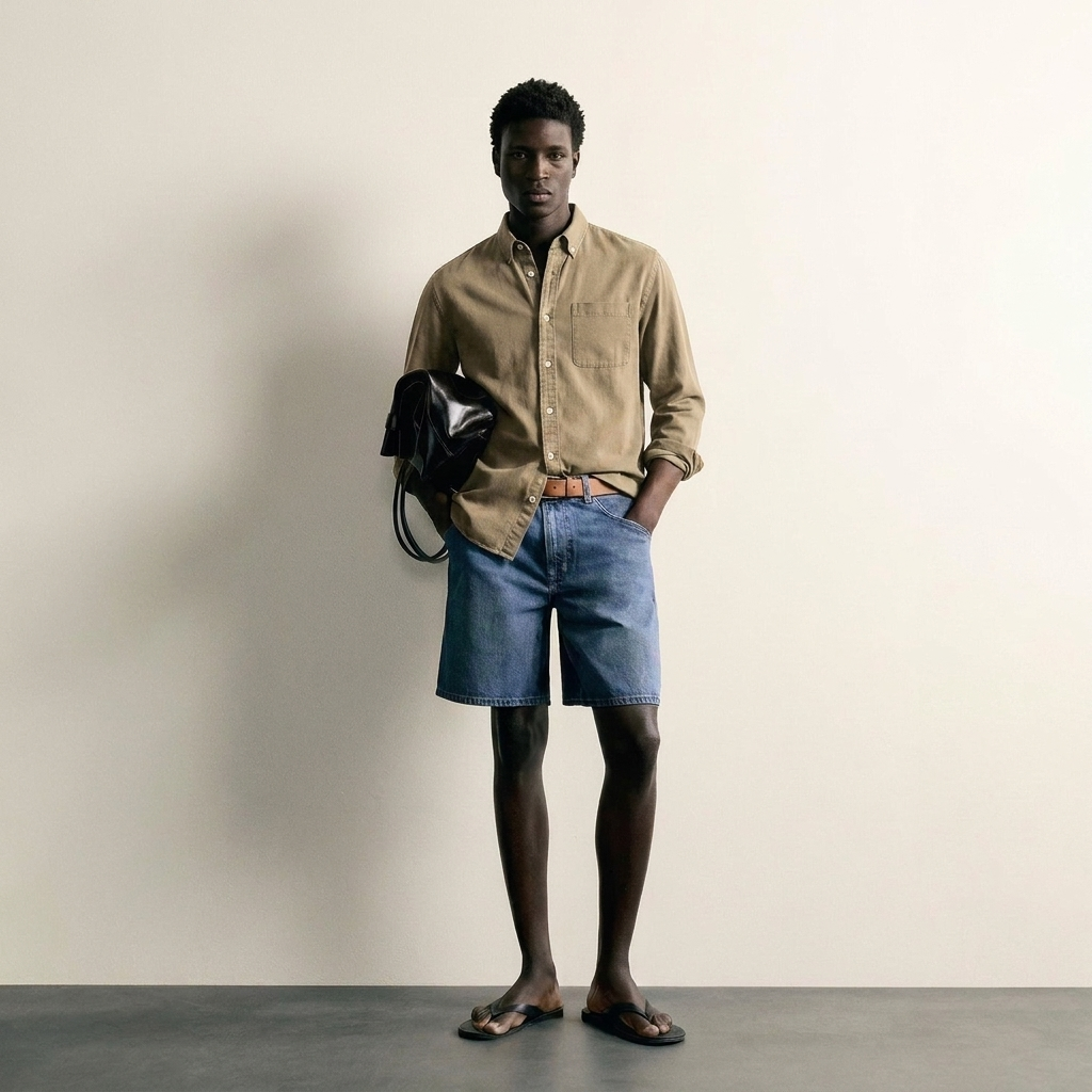 Max Chemise Décontractée Beige - Photo IA