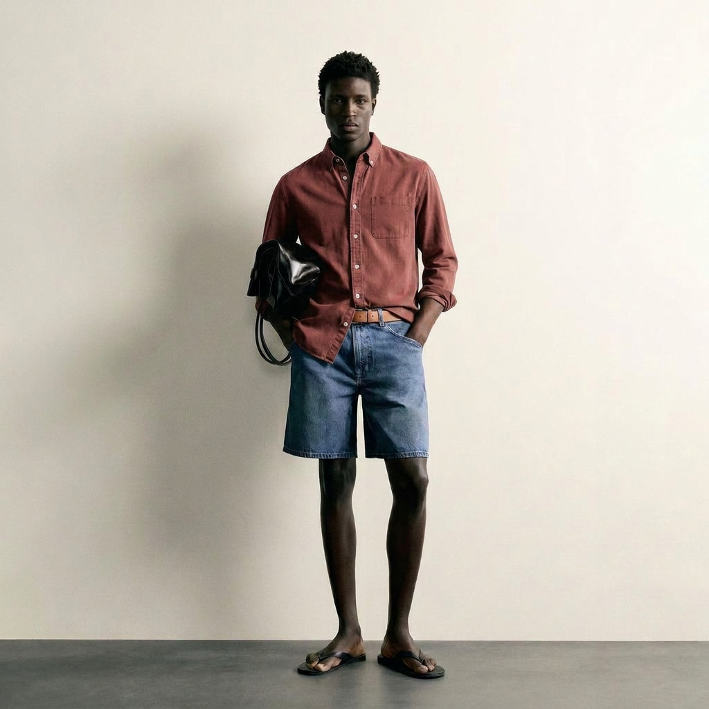 Max Chemise Décontractée Prune Rouge - Photo IA