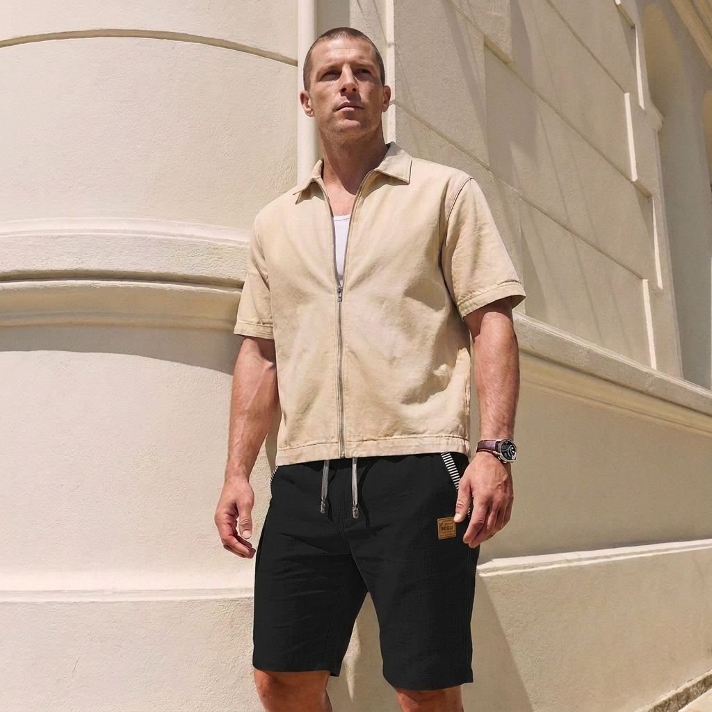 Leon Short d'Été Noir - Photo 2