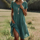 Alina | Robe Midi d’Été – Vert