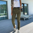 Nina | Pantalon Chic et Polyvalent - Vert Militaire