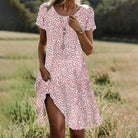 Alina | Robe Midi d’Été – Rose