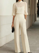 Sarah | Ensemble Élégant 3 Pièces – Beige