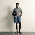 Max Chemise Décontractée Gris Clair - Photo IA