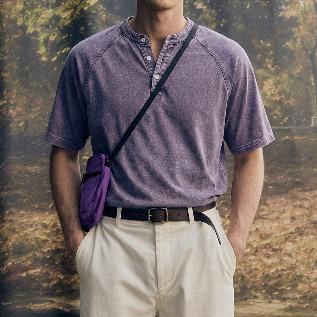 Leon Chemise Vintage Lilas - Photo 2