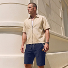 Leon Short d'Été Bleu Marine - Photo