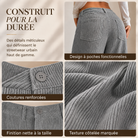 Léonie pantalon large velours côtelé, construit pour la durée