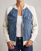Élina | Veste en Jean Zippée - Bleu