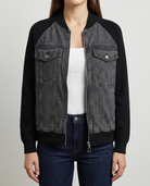 Élina | Veste en Jean Zippée - Noir