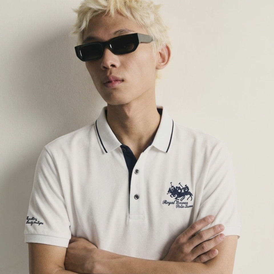 Paul Elegantes Polo Shirt Weiß - AI video